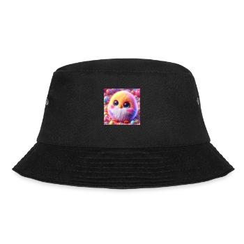 Chicks 3D Hyperrealism Yellow White with Balls - Bucket Hat - black - Front - Lela (165cm)