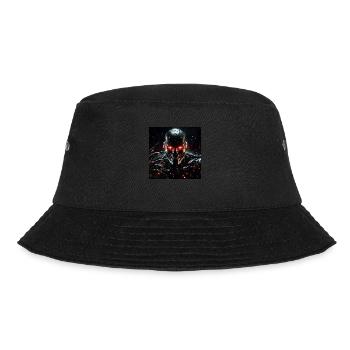 Cyborg mit roten Augen und Krallen - Bucket Hat - Schwarz - Vorne - Lela (165cm)
