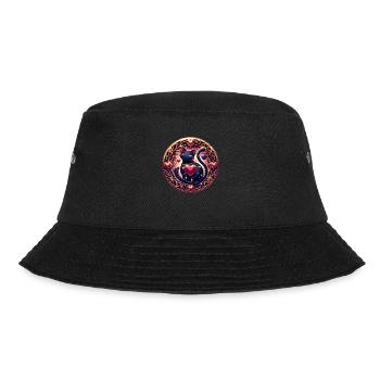 Katzenmagie - Bucket Hat - Schwarz - Vorne - Lela (165cm)