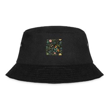 butterfly's in foliage #butterfly #flowers - Bucket Hat - black - Front - Lela (165cm)