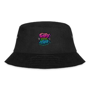 slogan illustration style art vector fashion graphics - Bucket Hat - black - Front - Lela (165cm)