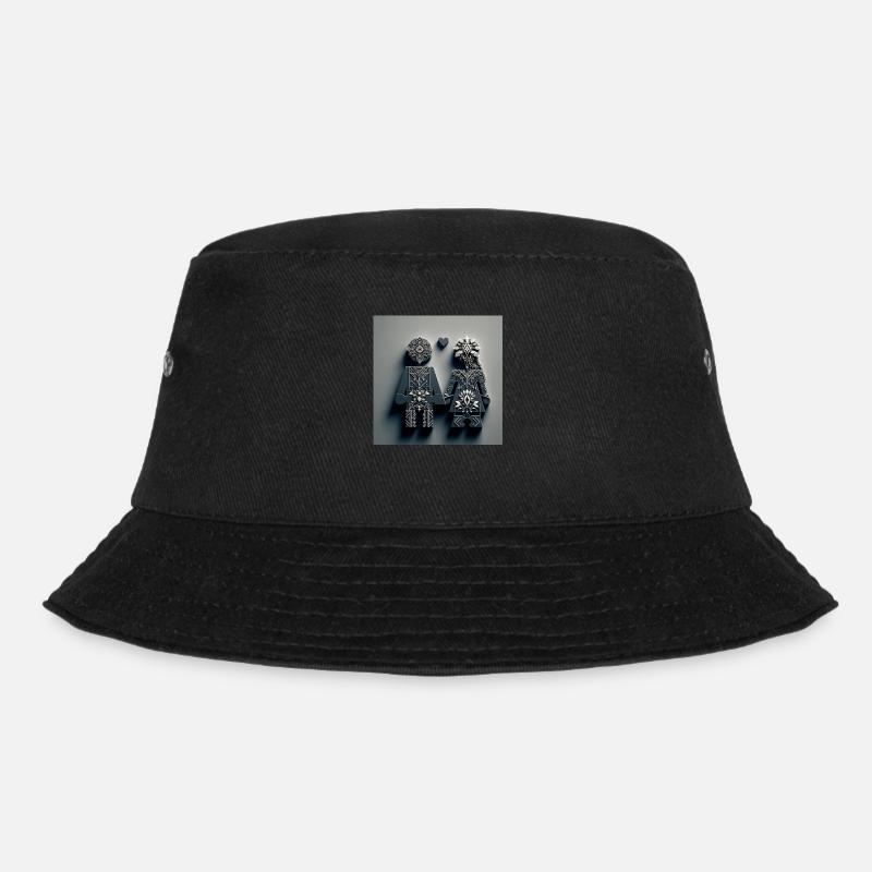 Paar Hand in Hand - Bucket Hat - Schwarz