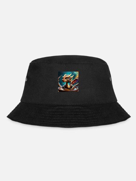 Baby Coffee Dragon - Bucket Hat - black