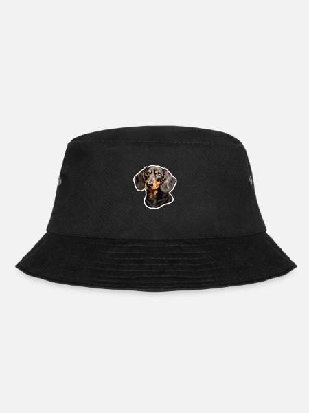 Dachshund or Dachshund - Bucket Hat - black
