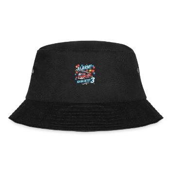 Feuerwehrauto - Alarm Ich bin jetzt 3 - Bucket Hat - Schwarz - Vorne - Lela (165cm)