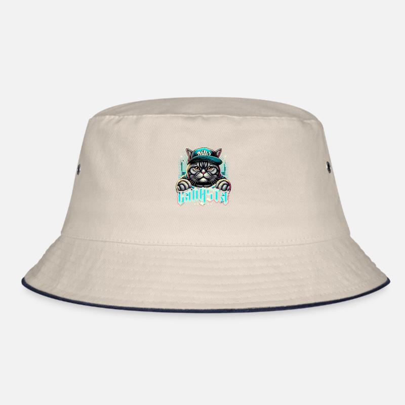 BKH Britisch Kurzhaar Katze getigert Gangsta Gangs Bucket Hat