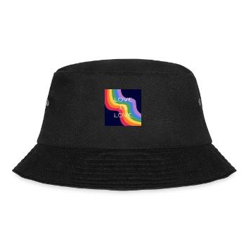 Love is Love. Rainbow design. - Bucket Hat - black - Front - Lela (165cm)