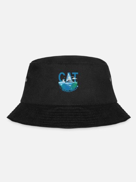 Cat / Catamaran - Just Sailing - Katamaran - Bucket Hat - black