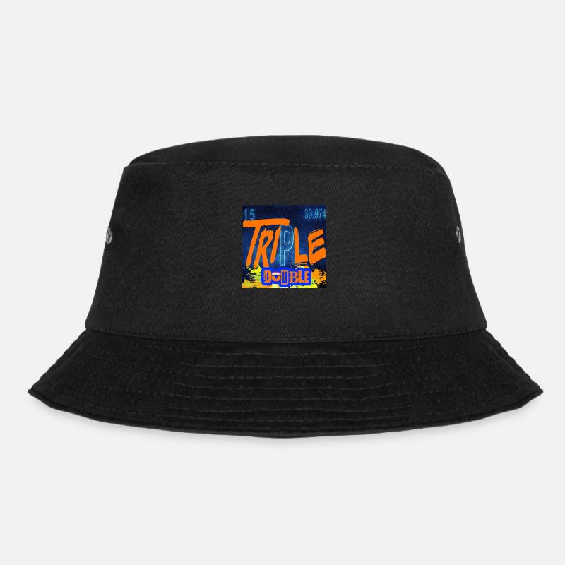 "TRIPLE DOUBLE" Chemie-Design - Bucket Hat - Schwarz