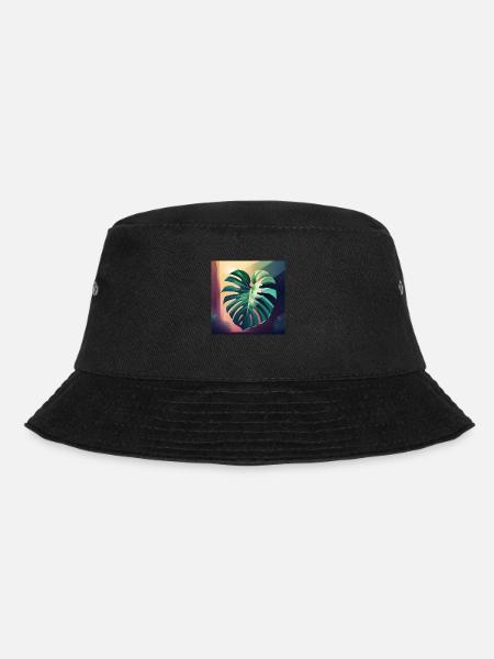 Monstera Leaf - Bucket Hat - Schwarz
