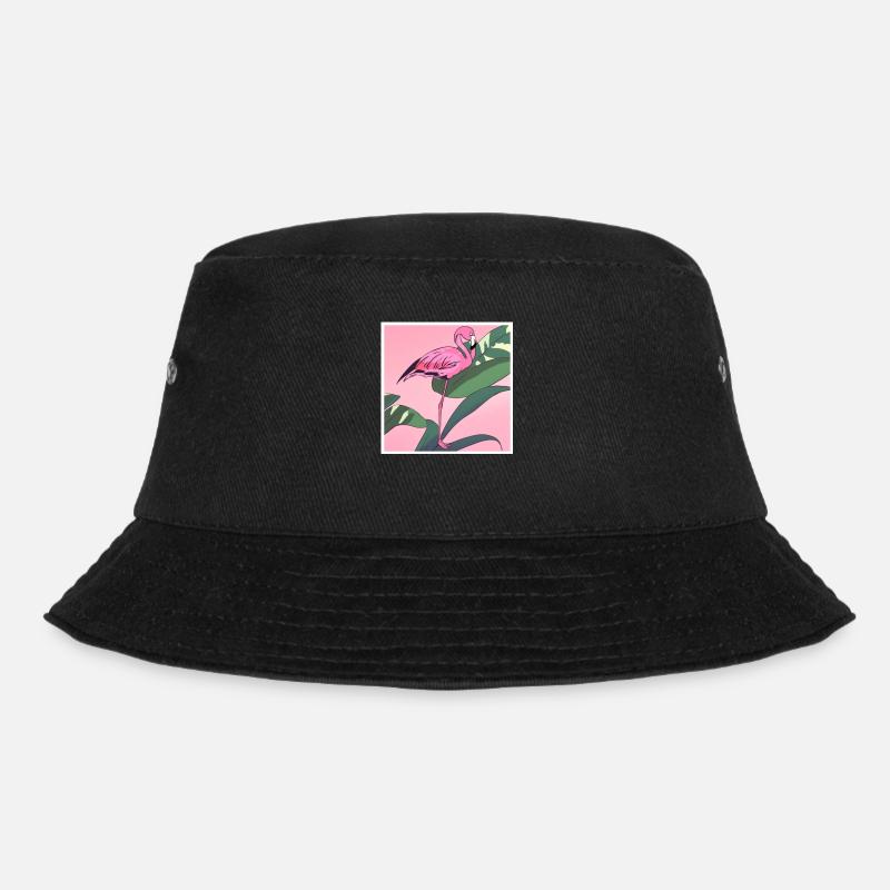 Flamingo#2 - Bucket Hat - Schwarz