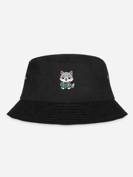 Der lese Wolf - Bucket Hat - Schwarz