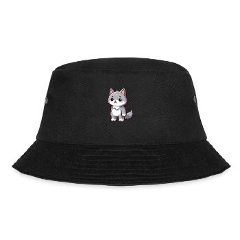 Sad little cute wolf - Bucket Hat - black - Front - Lela (165cm)