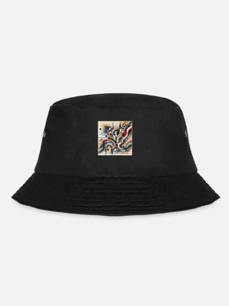 Auffällige Bewegung - Abstraktes Gemälde - Bucket Hat - Schwarz