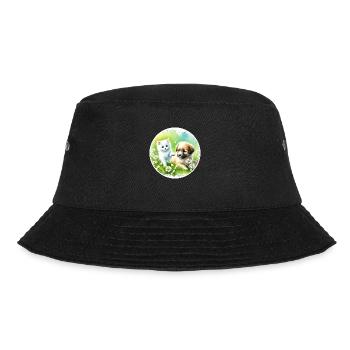 Dog and cat in harmony - Bucket Hat - black - Front - Lela (165cm)