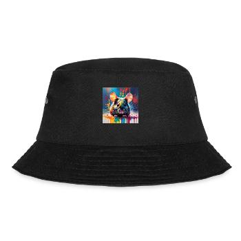 Maus farbig - Bucket Hat - Schwarz - Vorne - Lela (165cm)