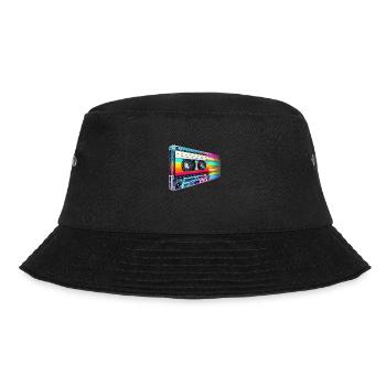Retro Cassette - Bucket Hat - Schwarz - Vorne - Lela (165cm)