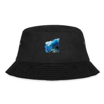 Schwerelos gleiten beim Tauchen - Bucket Hat - Schwarz - Vorne - Lela (165cm)