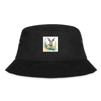 Bunny coloured - Bucket Hat - black - Front - Lela (165cm)