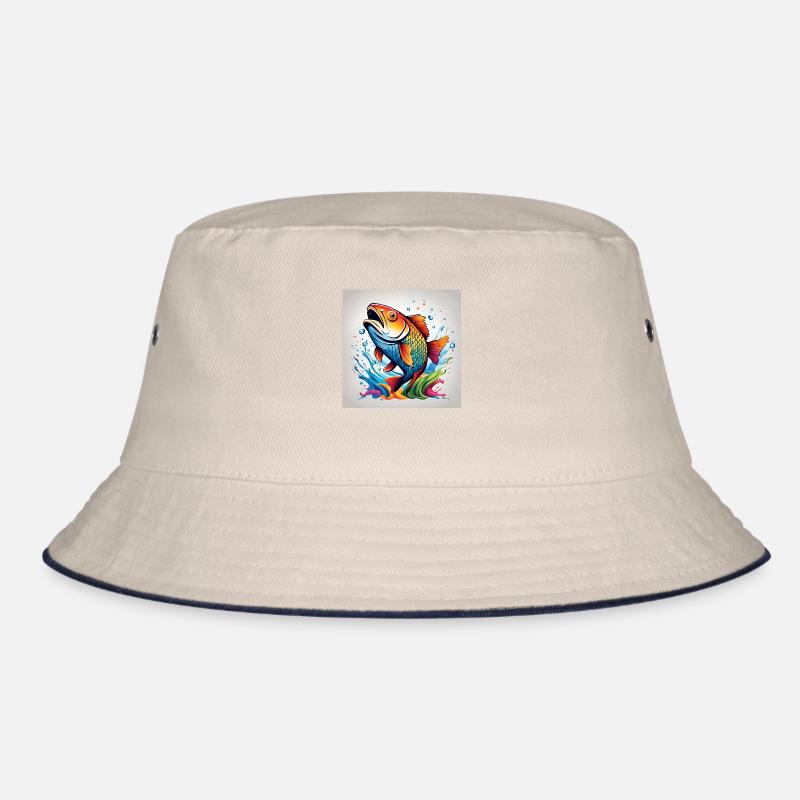 Trout Fish Colored Bucket Hat