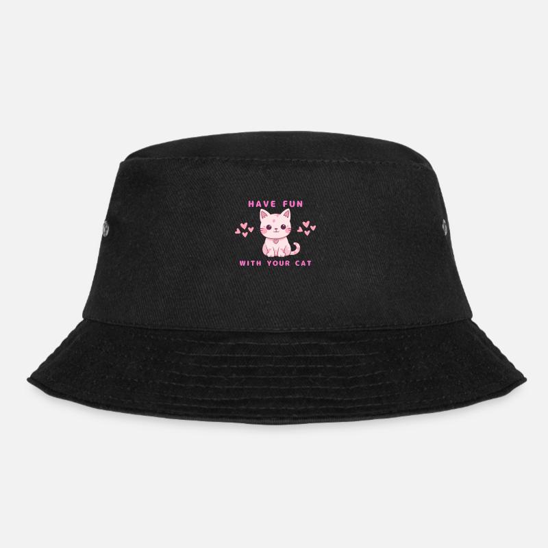 Have Fun with Your Cat - Bucket Hat - black