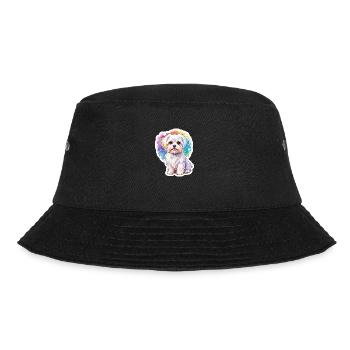 Malteser Wasserfarben - Bucket Hat - Schwarz - Vorne - Lela (165cm)