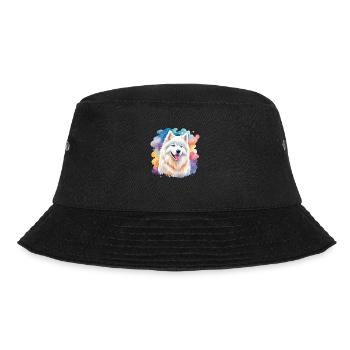 Samoyed watercolors - Bucket Hat - black - Front - Lela (165cm)