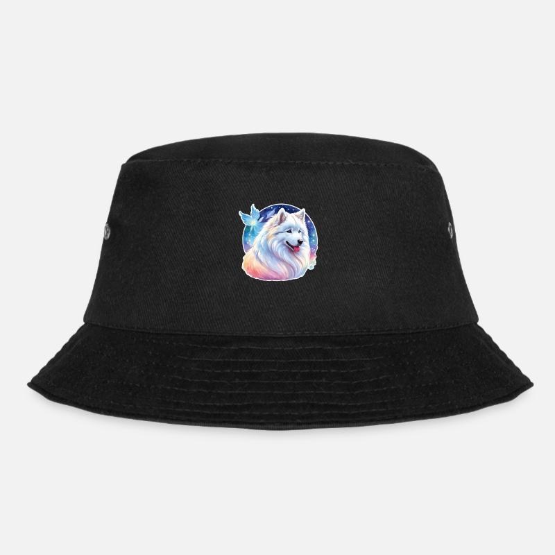 Samojede Wasserfarben - Bucket Hat - Schwarz