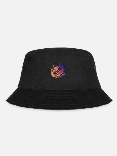 Ornamental Floral Design - Bucket Hat - black