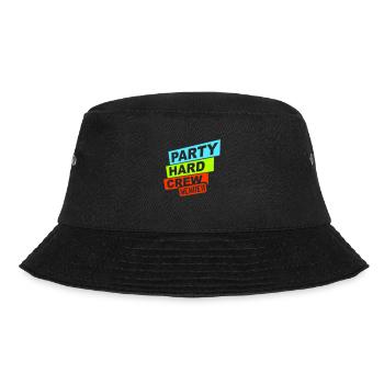 Party Hard Crew Mitglied Team Club Freunde Feiern - Bucket Hat - Schwarz - Vorne - Lela (165cm)