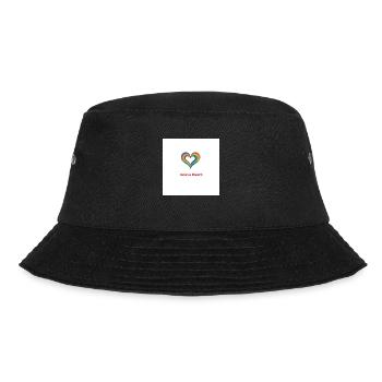 Buntes Herz - Bucket Hat - Schwarz - Vorne - Lela (165cm)