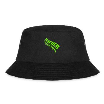Graffiti Tropfen Klavier Tasten Instrument Musik - Bucket Hat - Schwarz - Vorne - Lela (165cm)