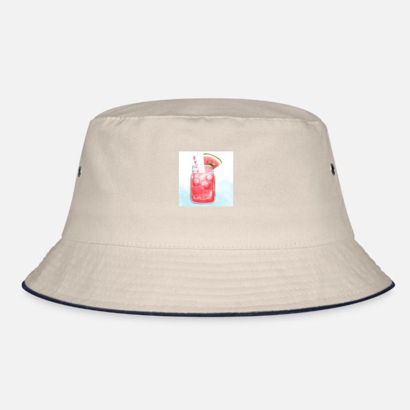 Refreshing Watermelon Cocktail Art Bucket Hat