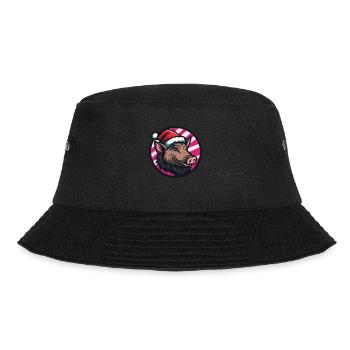 Pig Christmas Christmas Wild Boar - Bucket Hat - black - Front - Lela (165cm)