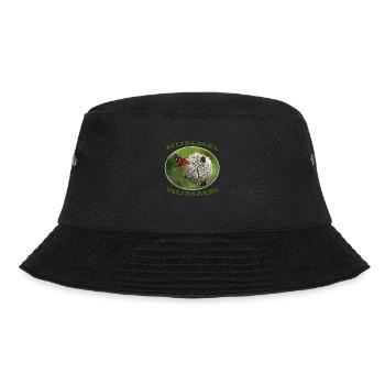 Hummel Schmetterling Distel Insekten auf Blüte - Bucket Hat - Schwarz - Vorne - Lela (165cm)