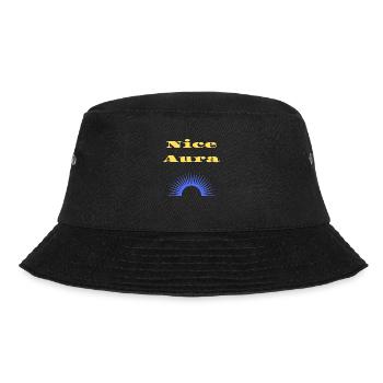 Nice Aura Bro, Gute Energie, Positive Ausstrahlung - Bucket Hat - Schwarz - Vorne - Lela (165cm)