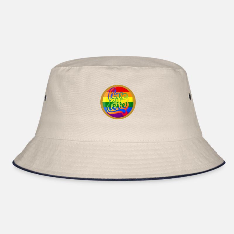 Liebe ist Liebe schwul Regenbogen queer Pride Monat Design Bucket Hat