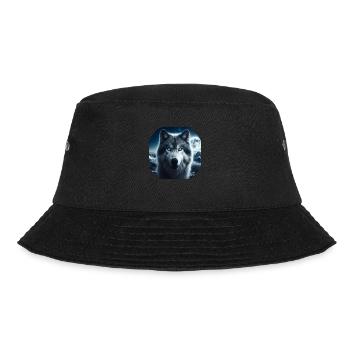 Loup aux yeux bleus la nuit - Bob - noir - Devant - Lela (165cm)
