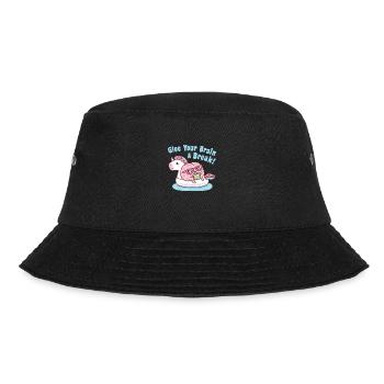 Brain On Unicorn Float Give Your Brain A Break - Bucket Hat - black - Front - Lela (165cm)