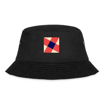 Mehre Vierecke mit verschiedenen Farben - Bucket Hat - Schwarz - Vorne - Lela (165cm)
