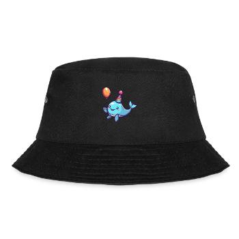 Whale Birthday Comic Cute - Bucket Hat - black - Front - Lela (165cm)