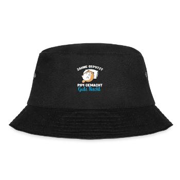 Katzen Schlafshirt Dicke Katze Gute Nacht - Bucket Hat - Schwarz - Vorne - Lela (165cm)