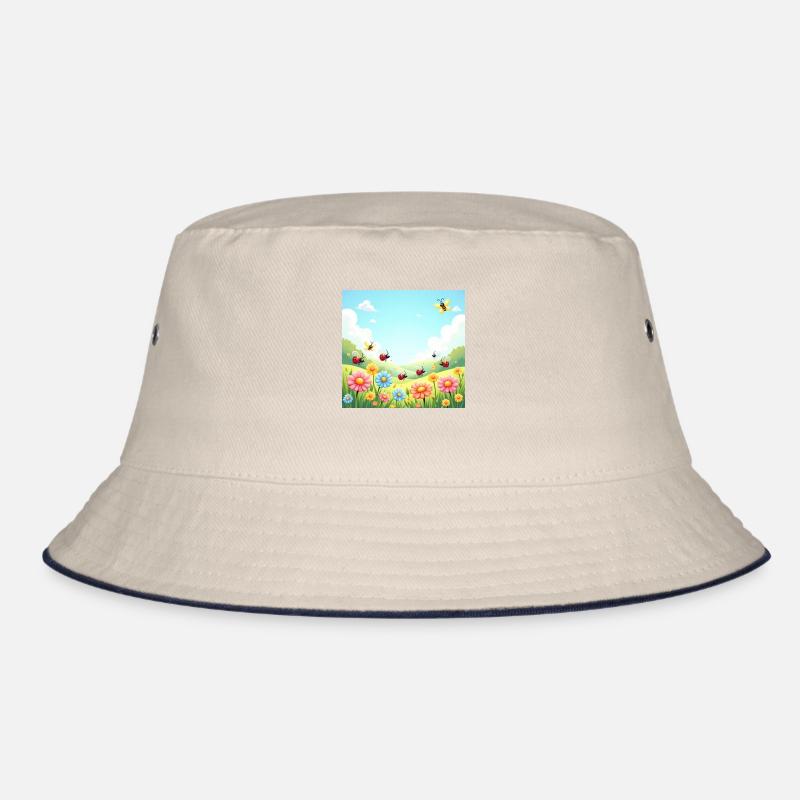 Spring Joy – Flowers and Insects Dancing Bucket Hat