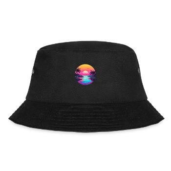 River landscape in the sunset - Outdoorfan - Bucket Hat - black - Front - Lela (165cm)