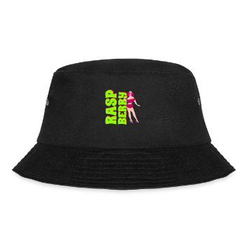 Vintage Himbeere Pin-up - Bucket Hat - Schwarz - Vorne - Lela (165cm)
