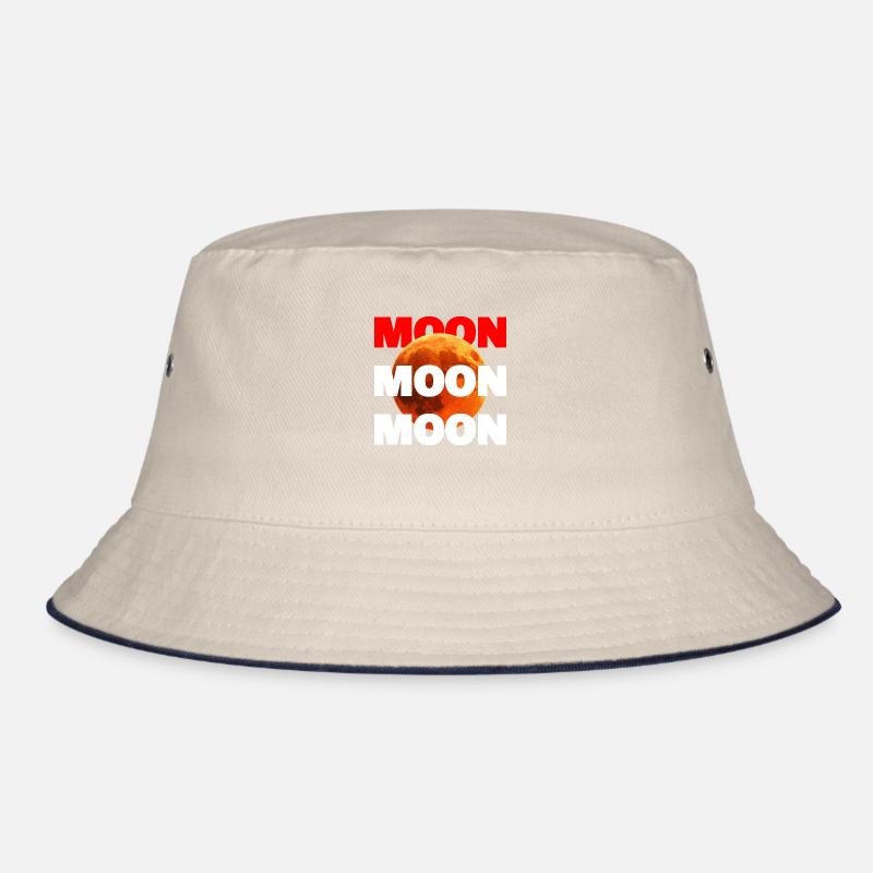 Moon logo: Bold design with a glowing moon Bucket Hat