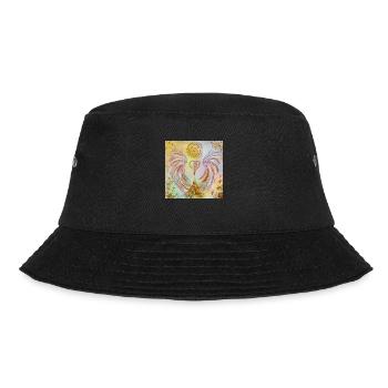 Herzengel Mensch Sein - Bucket Hat - Schwarz - Vorne - Lela (165cm)