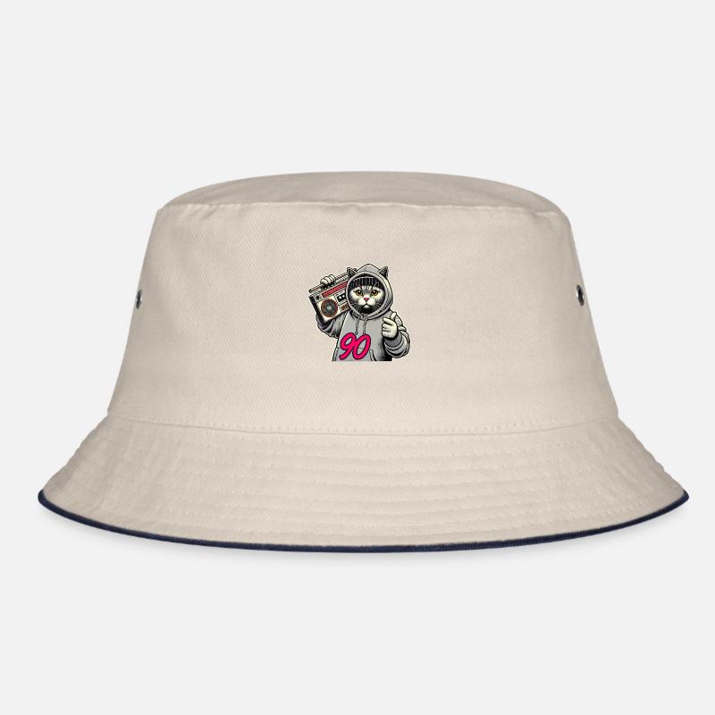 90 Ghettoblaster Britisch Kurzhaar Katze Geschenk Bucket Hat