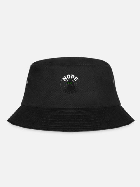 Cat Nope 09075 - Bucket Hat - Schwarz