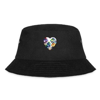 Dinosaurier Bunt - Bucket Hat - Schwarz - Vorne - Lela (165cm)